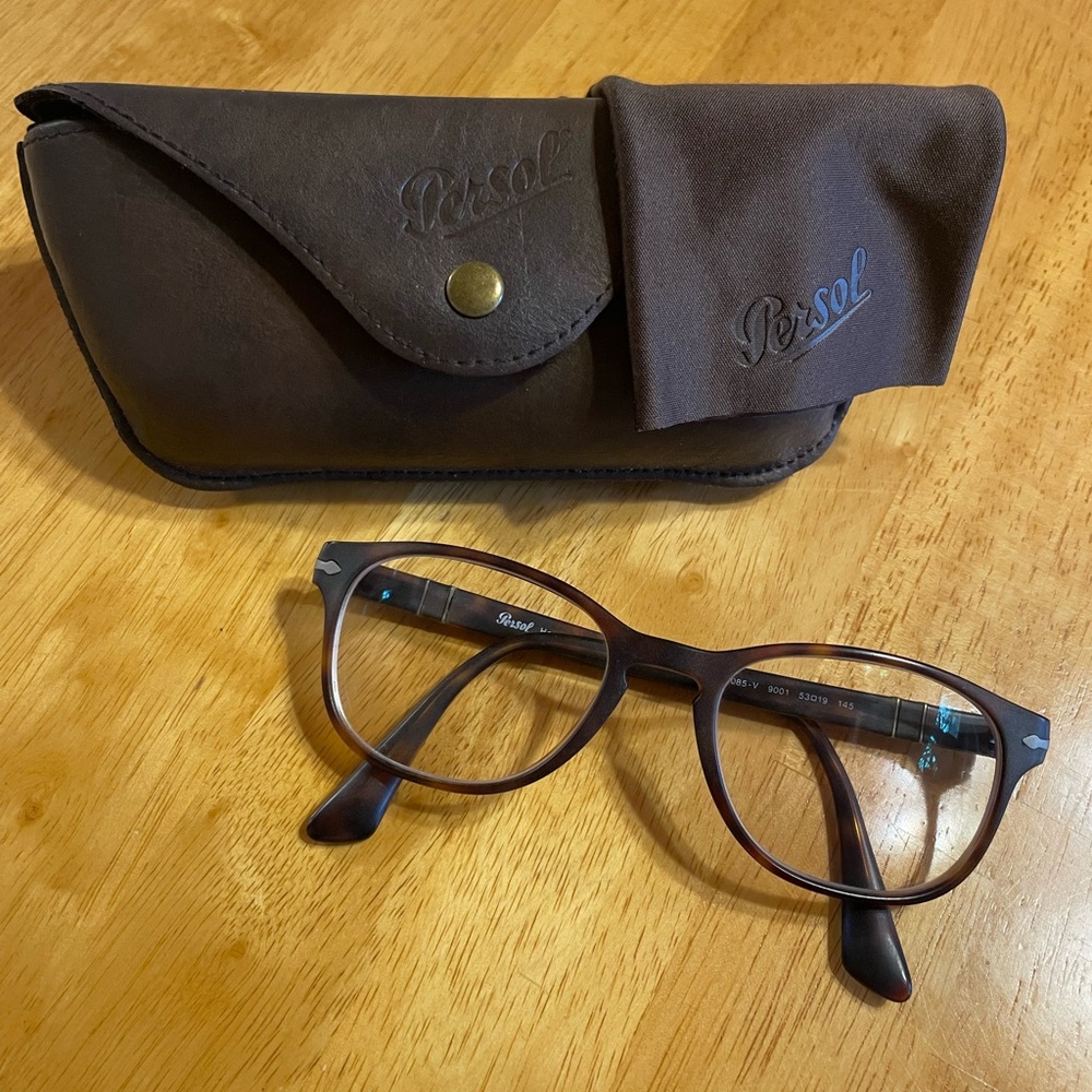 Persol Brown Eyeglasses with Case